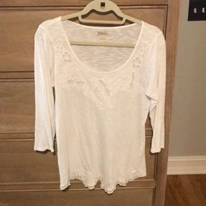 Lucky Brand Size S White long sleeve tee